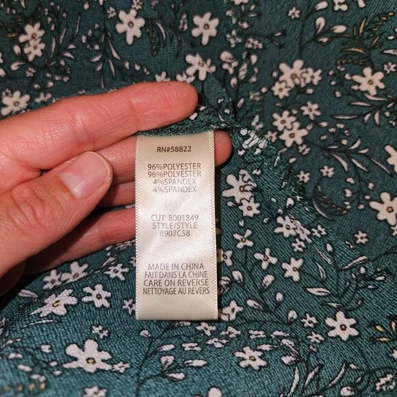 *SOLD X LIST*Max Studio Floral Green Dress Size M - Picture 12 of 12